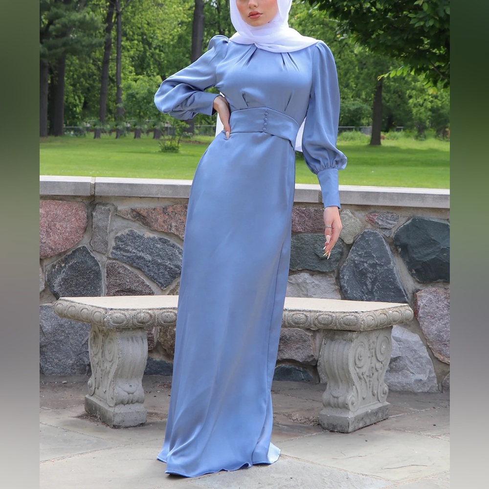 Satin Modest Dress Abaya